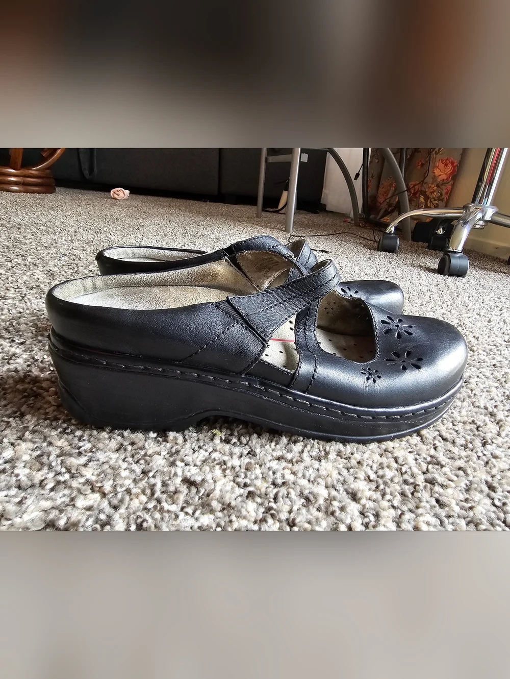 Klogs Kids Black Mary Jane Comfort Shoe